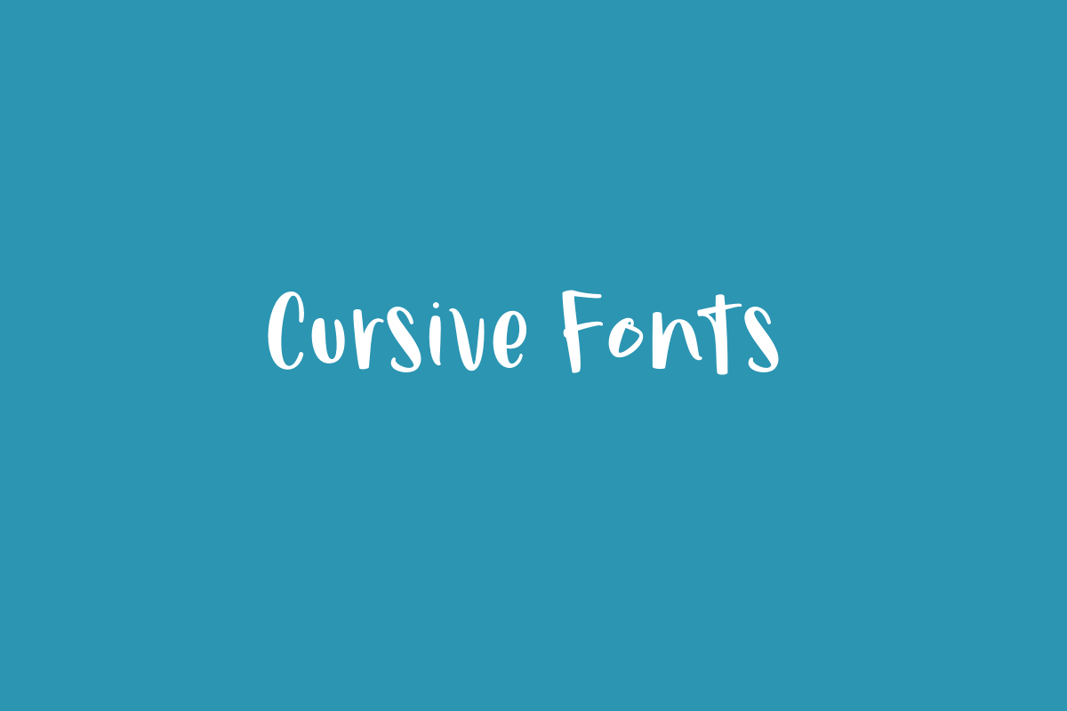 Cursive Fonts 1 Cursive Fonts